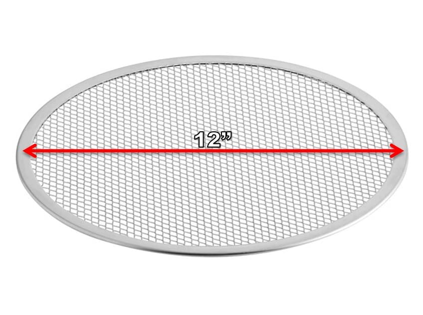 Bits N Things Pizza Screen | Seamless Round Aluminum Mesh | Baking Tray for Home Kitchen Restaurant | (2 PACK, 12 Inch)