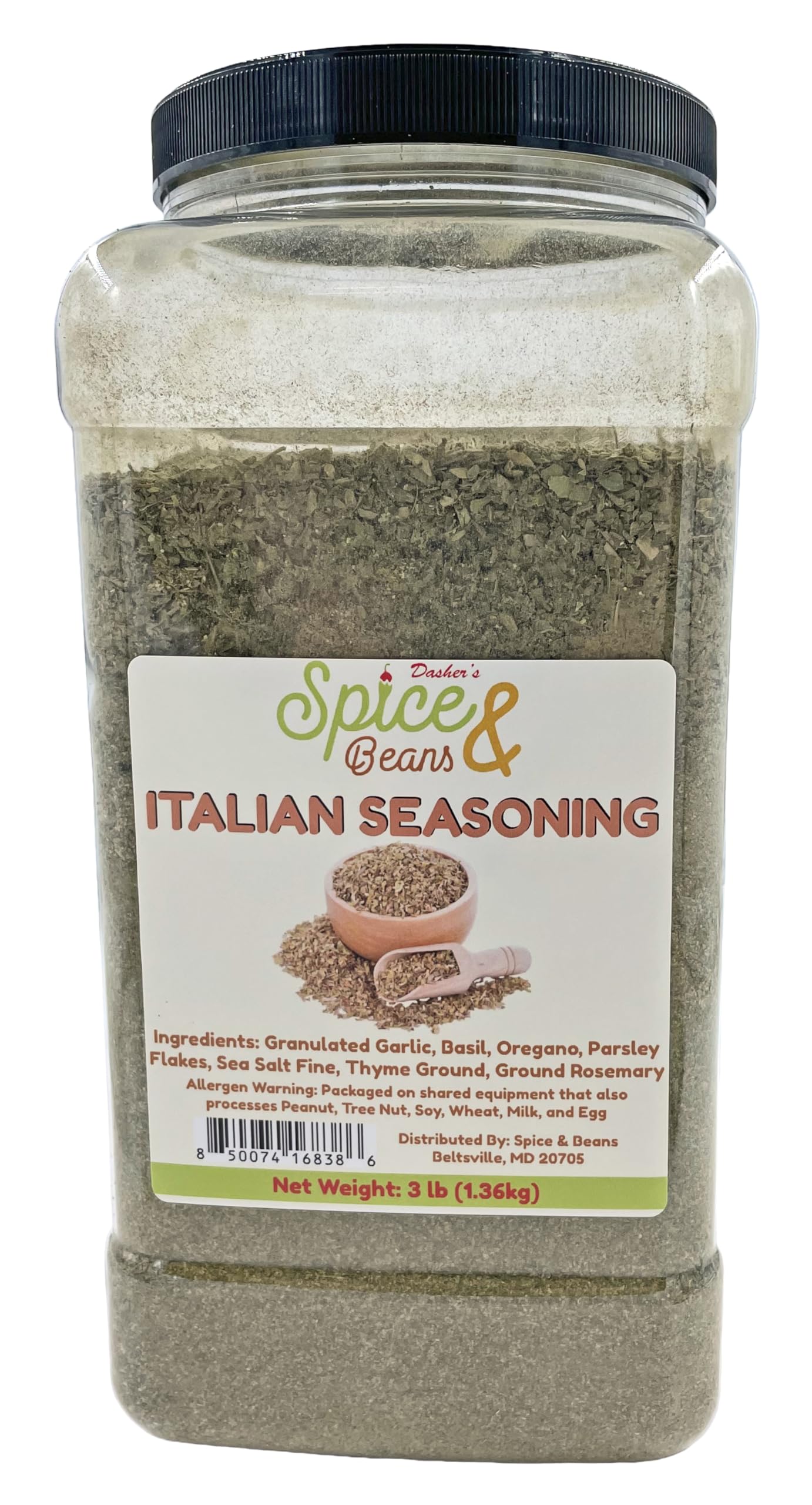 Dasher's Spice & Beans Italian Seasoning | Dried Herb Blend | 3 lb