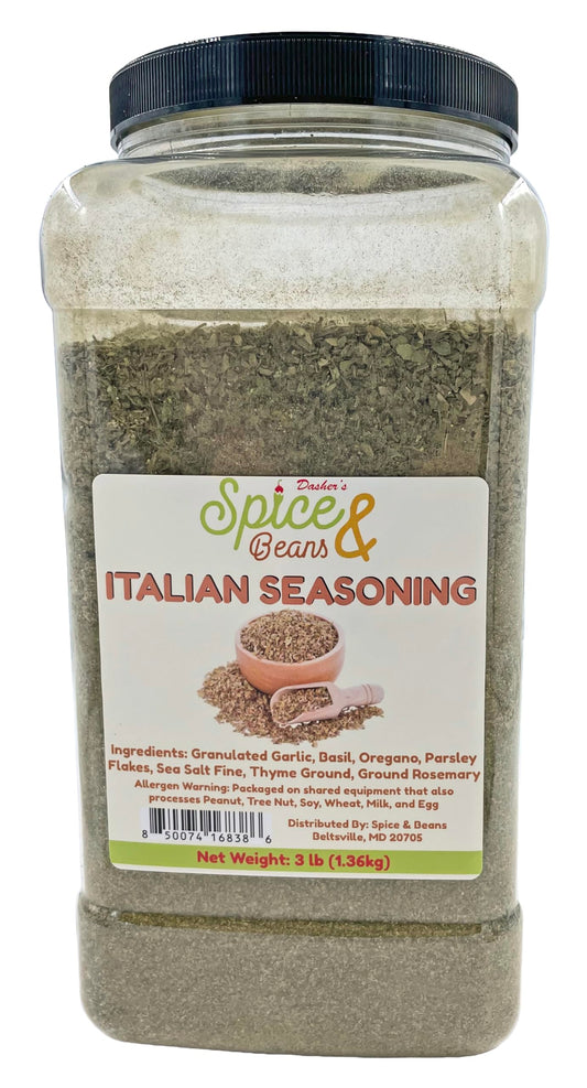 Dasher's Spice & Beans Italian Seasoning | Dried Herb Blend | 3 lb