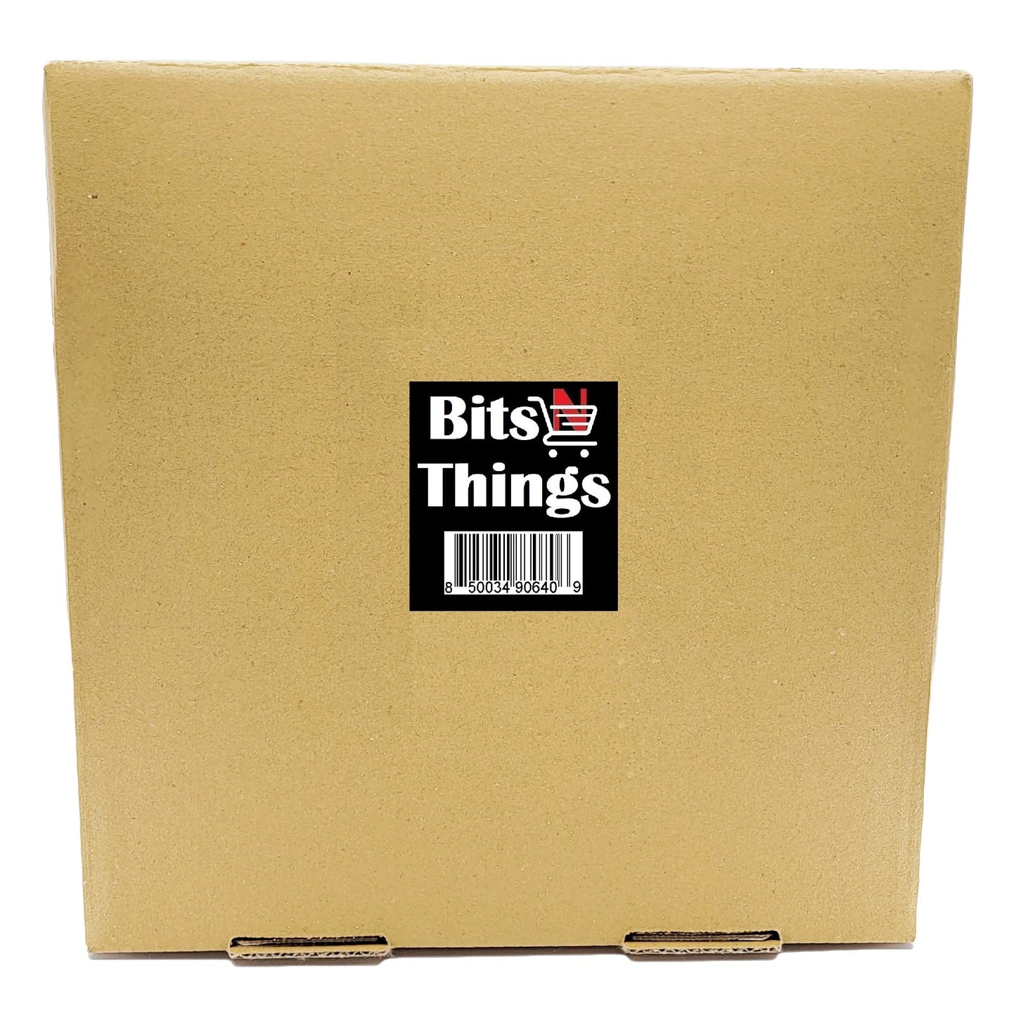 Bits N Things Corrugated B-Flute Pizza Box | 10 Count | (Kraft w/Design, 12" x 12" x 2")