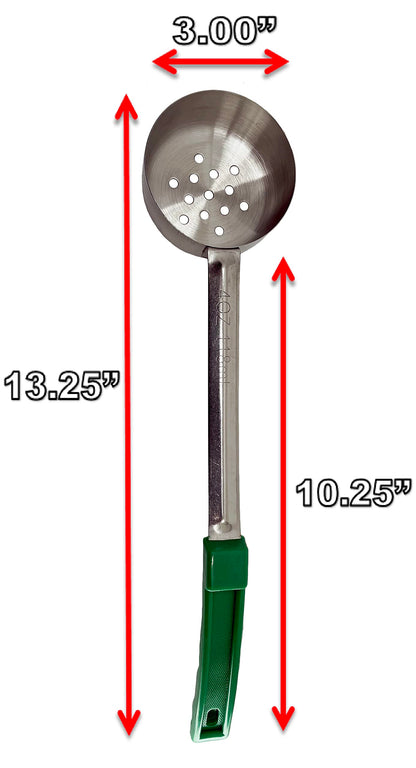 Stainless Steel Portion Control Serving Spoons | Combo Packs (2oz, 3oz, 4oz Perforated)