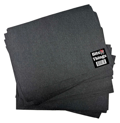 Bits N Things 9" x 12" Steak Paper Sheets | Butcher Paper | Wax Coated | Made in America | Pack of 500 (Black)