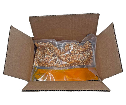 Home Theater All in One Popcorn Kit | Portion Packets with Kernels, Oil and Flavored Salt | By Dasher's Spice & Beans | Pack of 4