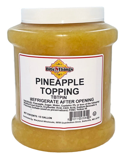 Bits N Things Pineapple Dessert Topping | Ice Cream, Sundaes, Pie | Kosher | 64 oz.
