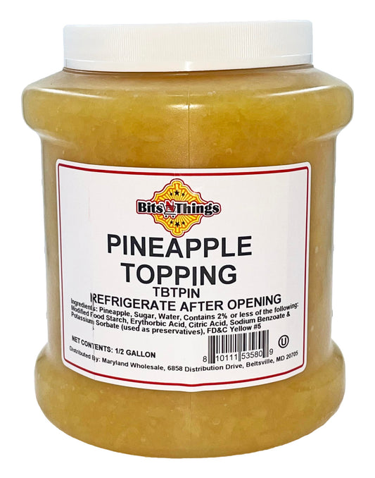 Bits N Things Pineapple Dessert Topping | Ice Cream, Sundaes, Pie | Kosher | 64 oz.