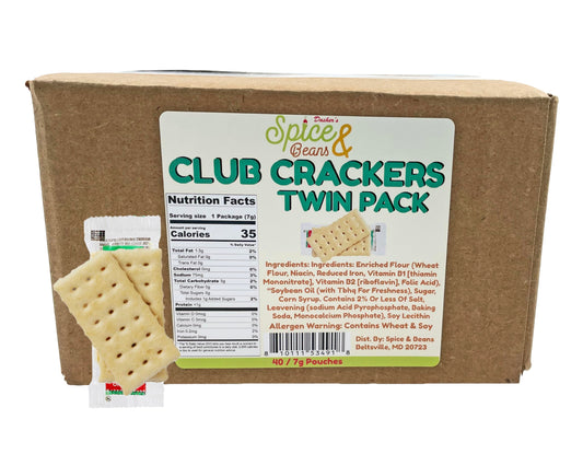 Club Crackers Original by Dasher's Spice & Beans | Kosher | Made In America | 40-0.25oz Twin Packs