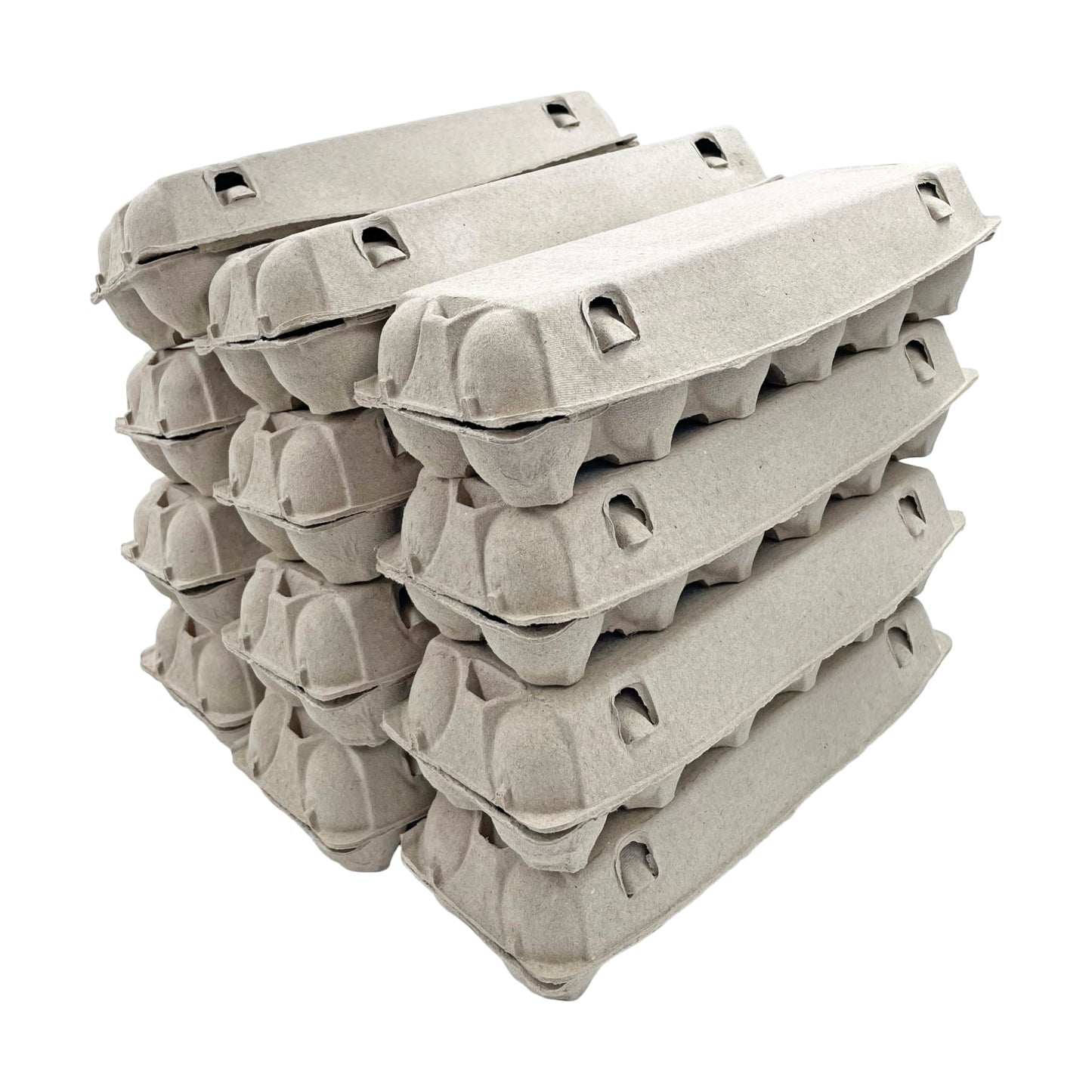 Egg Carton | Natural Pulp by Dasher's Spice & Beans | Holds One Dozen Eggs | Arts & Crafts Paint Holder | Pack of 12