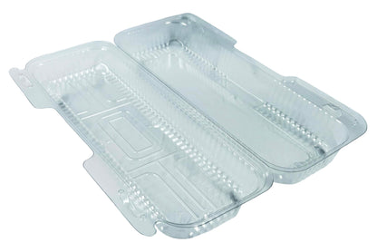 Bits N Things Hoagie Sub Container | Clear & Hinged | 12" x 5" x 3" | Made in USA | 25 Count