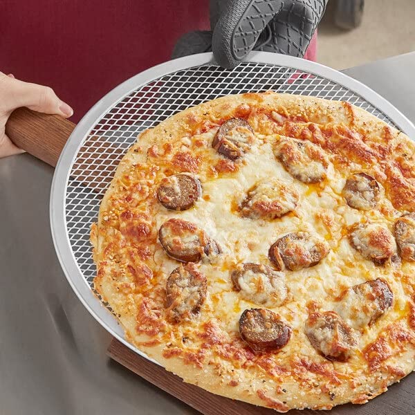 Bits N Things Pizza Screen | Seamless Round Aluminum Mesh | Baking Tray for Home Kitchen Restaurant |10 INCHES 2 PACK.