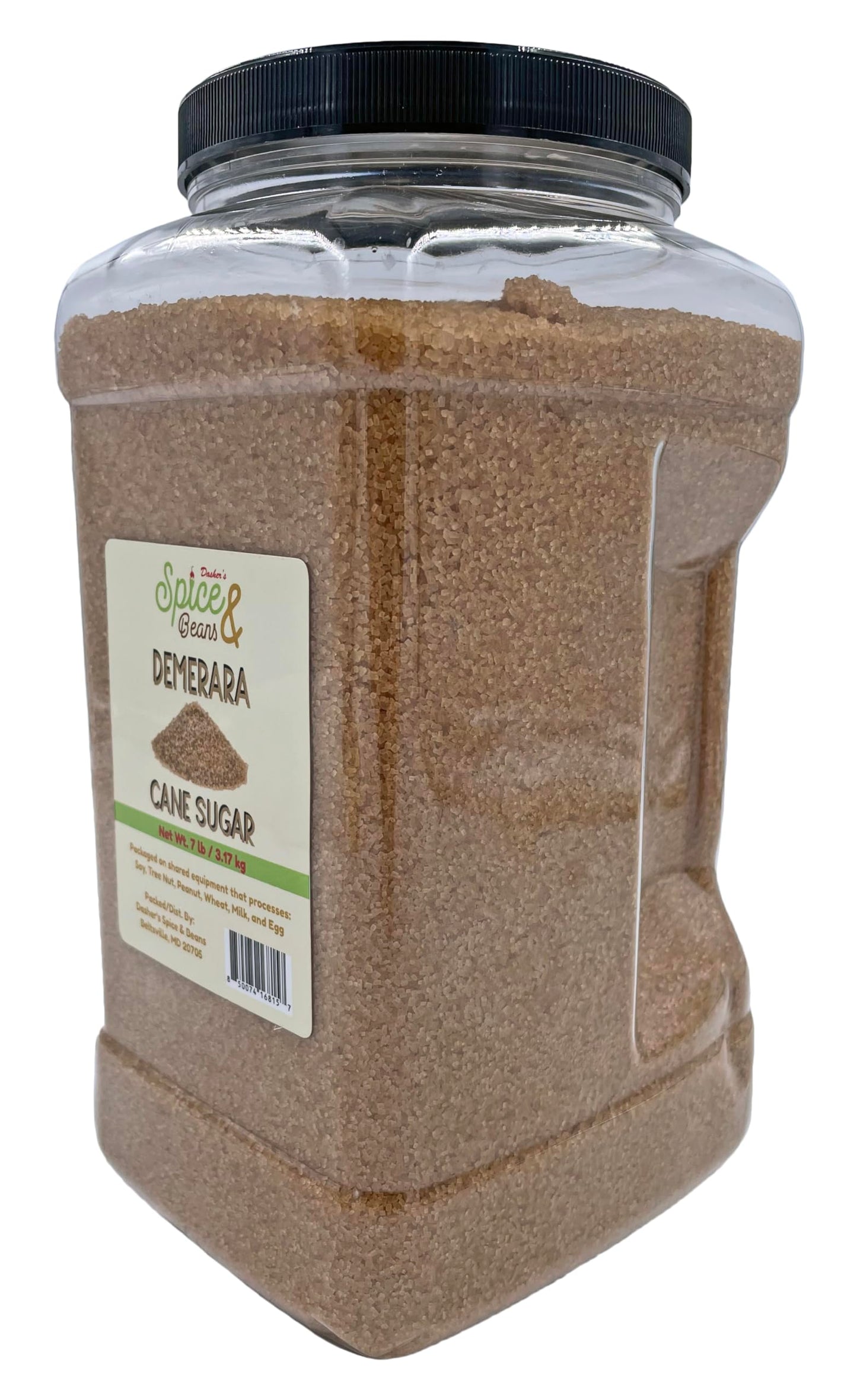 Demerara Cane Sugar | Dasher's Spice & Beans | 2 lb Container