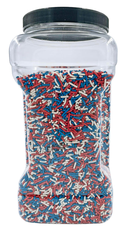 Bits N Things Red, White & Blue Patriotic Sprinkles | America's Blend | Topping & Decoration | 5 lb. Bulk Container