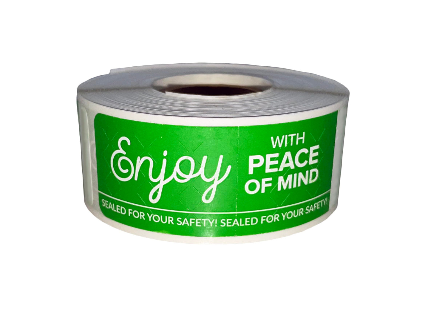 Tamper Safe Tape by Dasher's Spice & Beans | Tamper Evident Sealed for Freshness Labels | Adhesive Green Stickers 1 x 3 inches - 500 Count (Pack of 2/250ct Rolls)