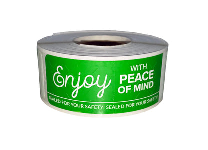 Tamper Safe Tape by Dasher's Spice & Beans | Tamper Evident Sealed for Freshness Labels | Adhesive Green Stickers 1 x 3 inches - 500 Count (Pack of 2/250ct Rolls)