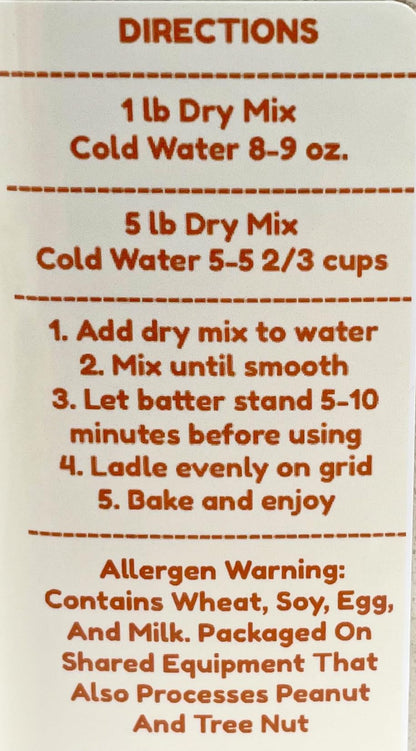 Waffle Cone Mix By Dasher's Spice & Beans | Made in America | 5 lb