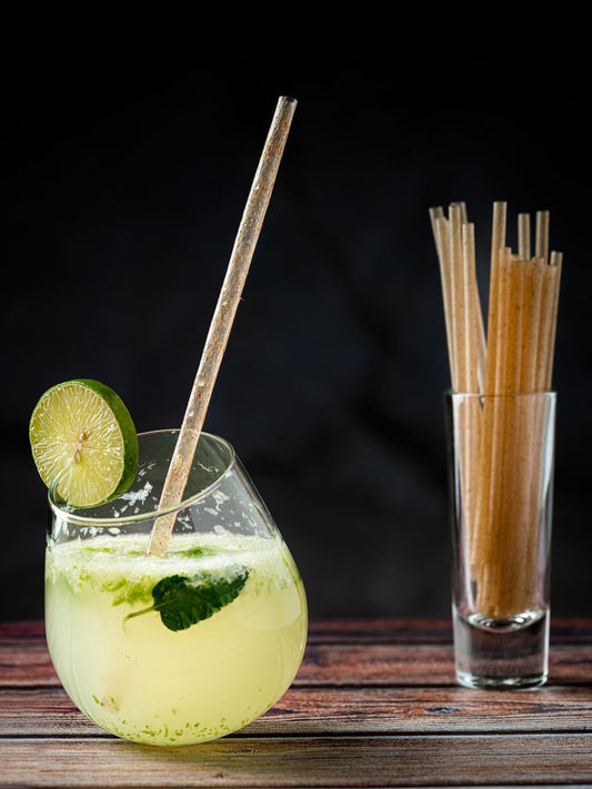 Agave Straw 8 Inch | Individually Wrapped | Biodegradable | 500 Count