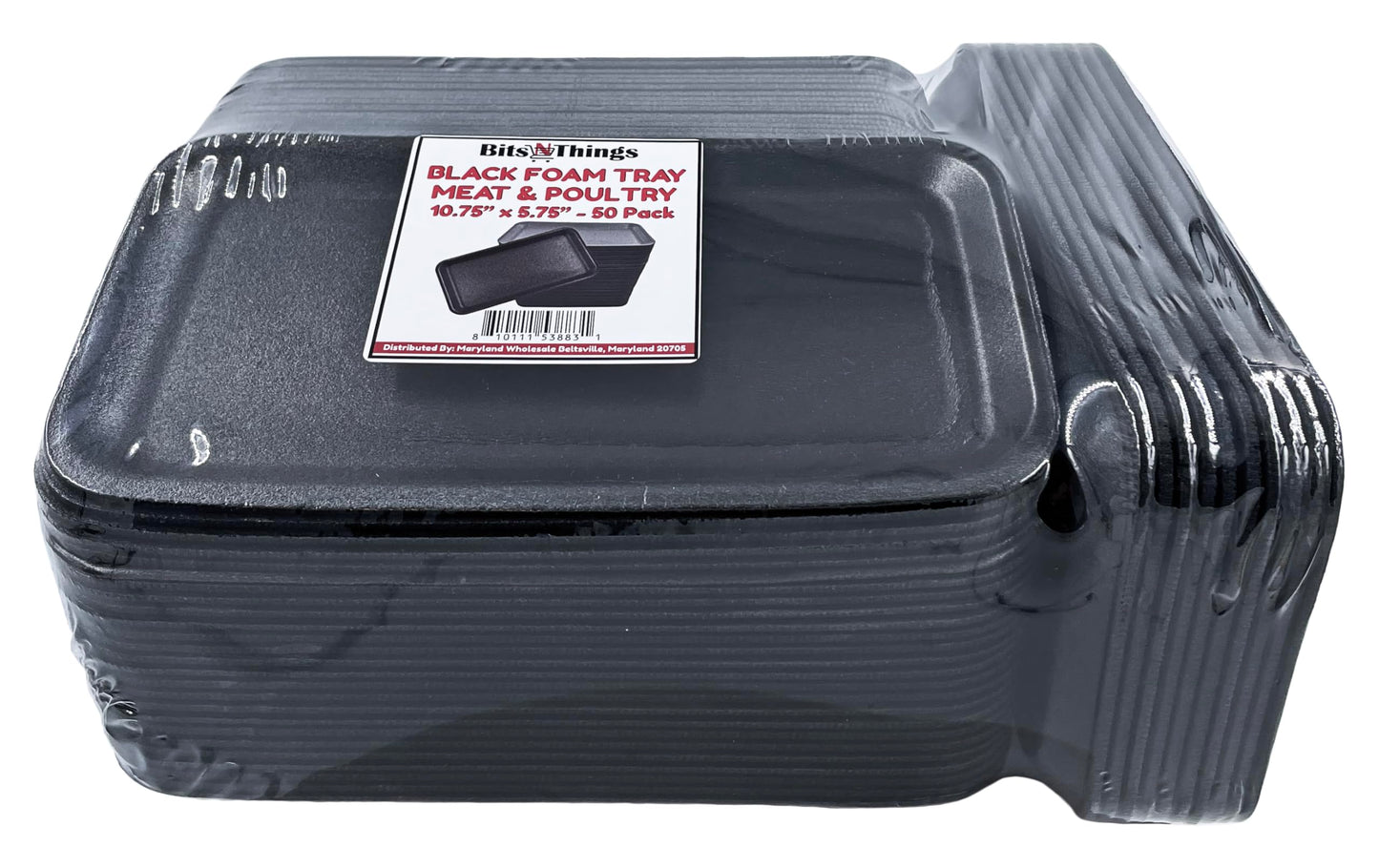 Bits N Things Foam Meat Trays | Disposable Standard Supermarket Meat Poultry Frozen Food Tray | Arts & Crafts |