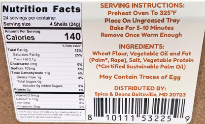 Gourmet Puff Pastry Shells | Ready To Use | By Dasher's Spice & Beans | 20.32 oz. (96 Count)