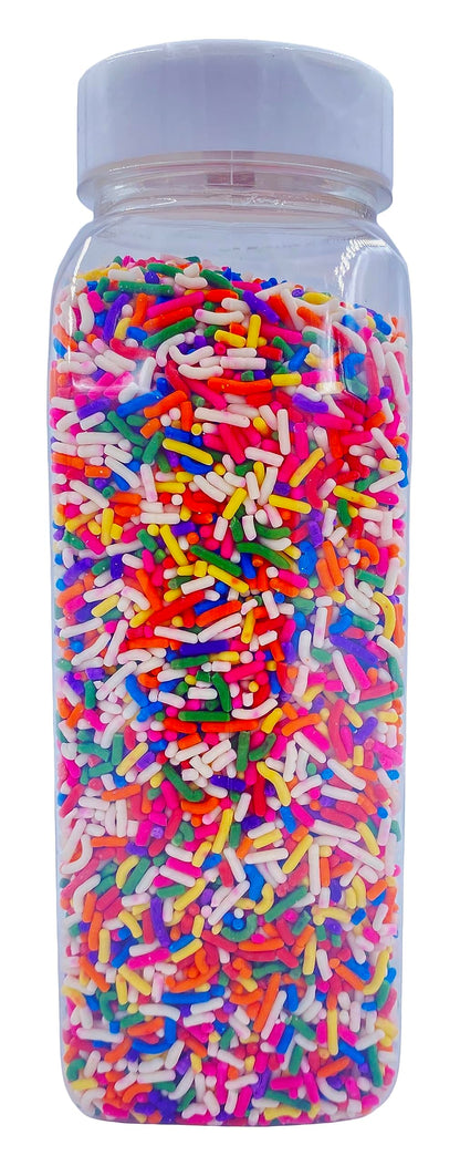 Dasher's Spice & Beans - Ice Cream Topping & Cake Decoration (1.5 lb, Rainbow Sprinkles)