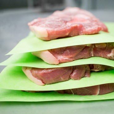 Bits N Things 9" x 12" Steak Paper Sheets | Butcher Paper | Wax Coated | Made in America | Pack of 500 (Green)