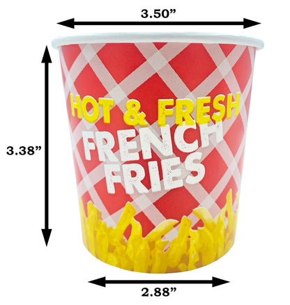 Bits N Things French Fry Cup (Red) | No PFAS Added | 50 Count | 12 oz. Capacity