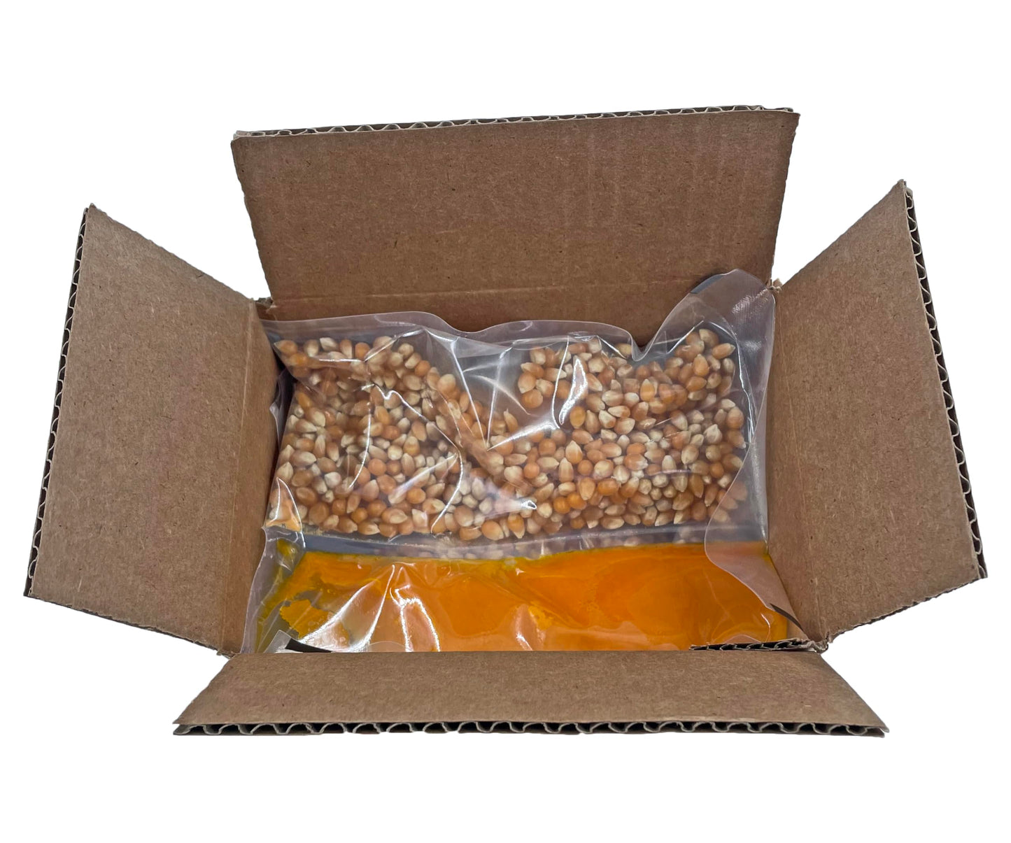 Home Theater All in One Popcorn Kit | Portion Packets with Kernels, Oil and Flavored Salt | By Dasher's Spice & Beans | Pack of 4