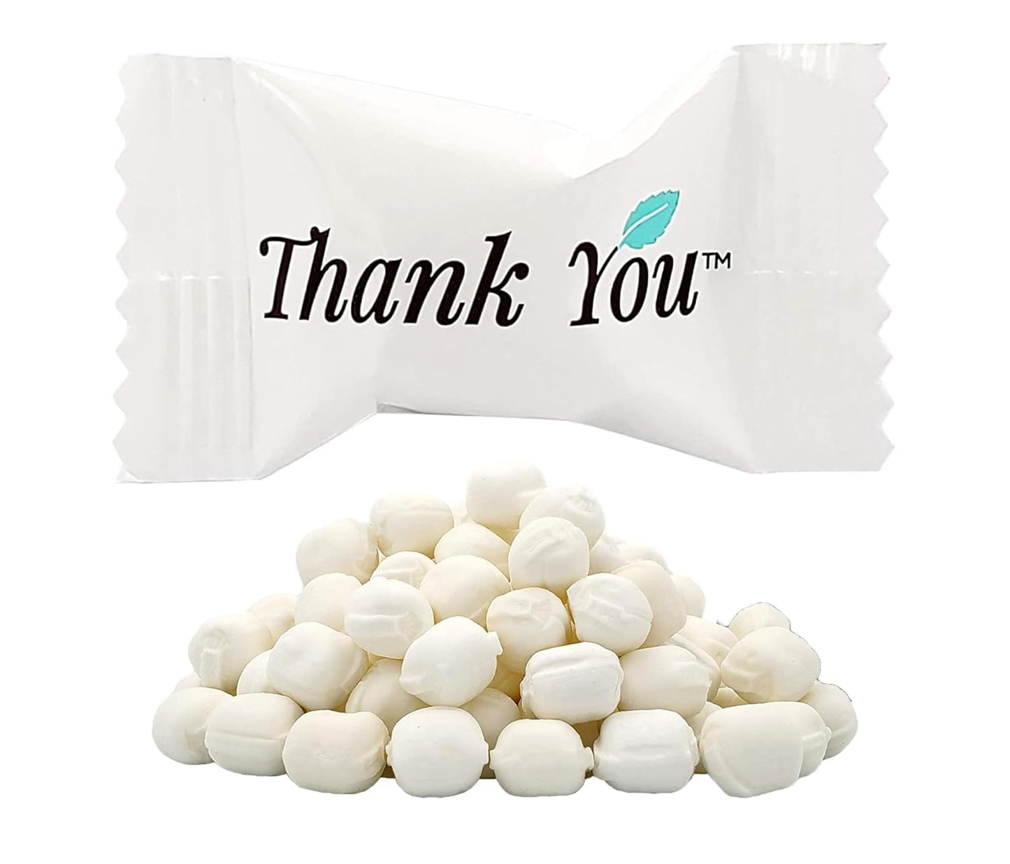 Bits N Things Thank You Buttermints, Individually Wrapped Soft Mint Candies - Pack of 100 (Buttermint)