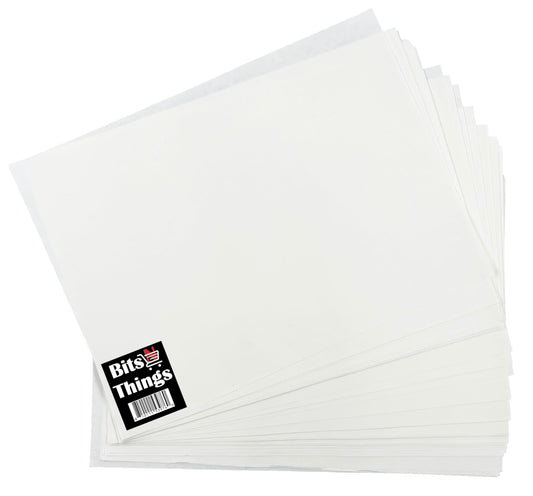 Bits N Things 9" x 12" Steak Paper Sheets | Butcher Paper | Wax Coated | Made in America | Pack of 500 (White)