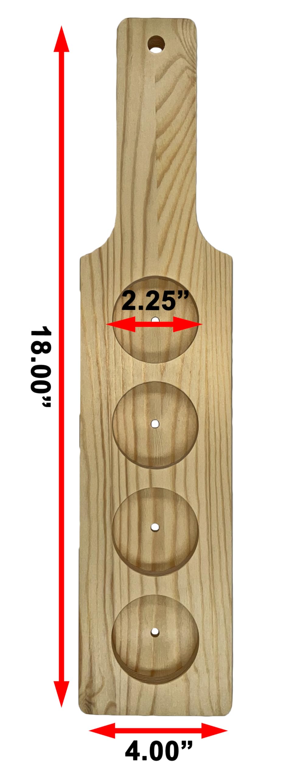 DASHER'S SPICE & BEANS Wood Flight Paddle | 4 Compartment | Wine or Beer Tasting |