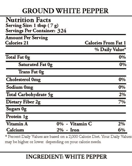 Ground White Pepper by Dasher's Spice & Beans | 5 lb Container