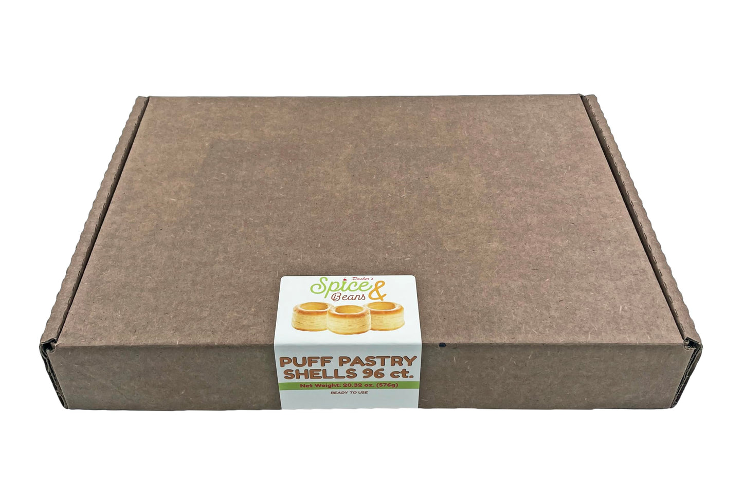 Gourmet Puff Pastry Shells | Ready To Use | By Dasher's Spice & Beans | 20.32 oz. (96 Count)
