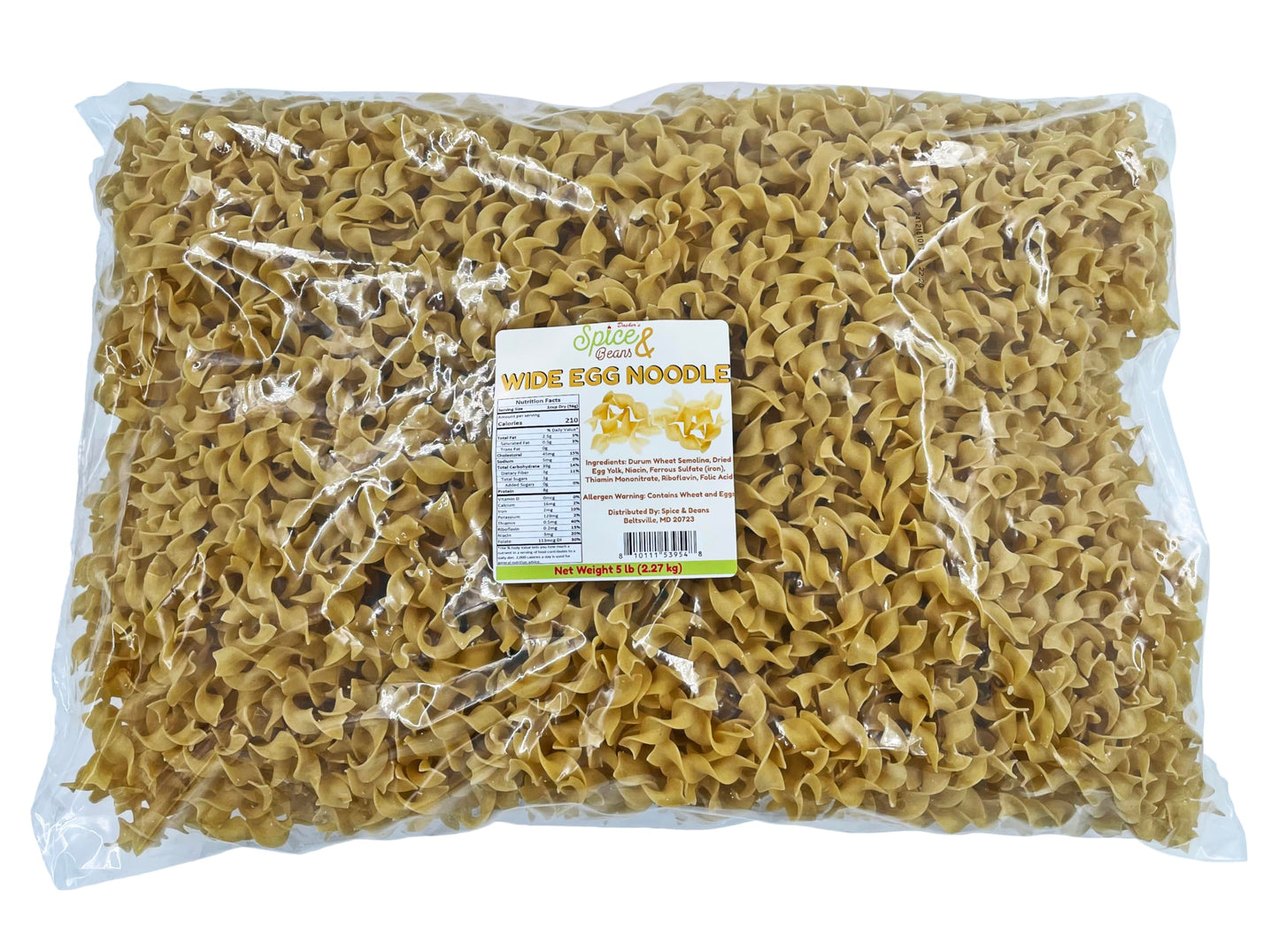 Pasta Noodles by Dasher's Spice & Beans | 100% Durum Semolina Flour |