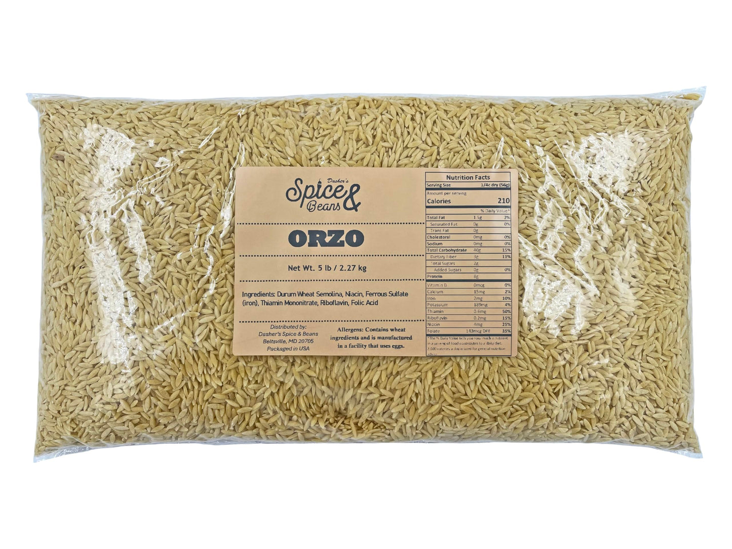 Pasta Noodles by Dasher's Spice & Beans | 100% Durum Semolina Flour |