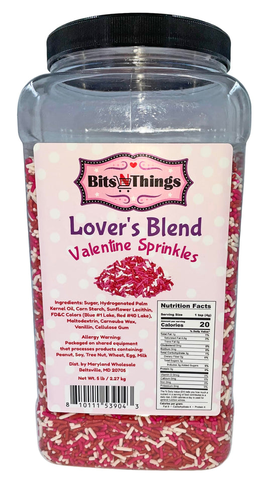 Bits N Things Sprinkles | Bulk Pack | Gluten-Free | 5 lb (Valentine)