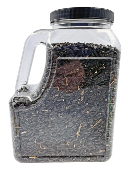 Bits N Things Wild Bird Food | Made in USA & All Season | (4 lbs., Black Oil Sunflower Seed)