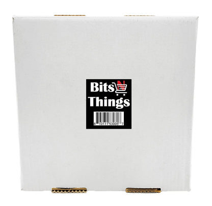 Bits N Things Corrugated B-Flute Pizza Box | 10 Count | (White w/Design, 7" x 7" x 2")