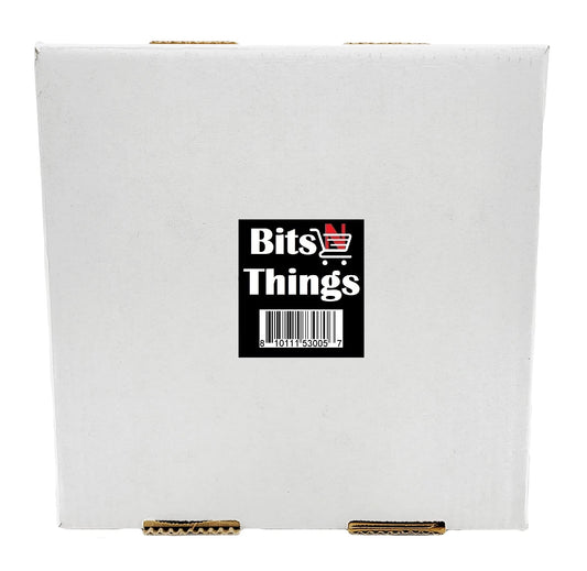 Bits N Things Corrugated B-Flute Pizza Box | 10 Count | (White w/Design, 7" x 7" x 2")