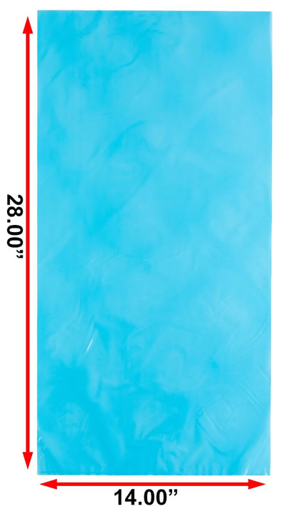 Bits N Things Heavy Duty Blue Plastic Ice Bag | 14" x 28" | Freezer Safe & Recyclable | (20 lb, 250 Count)