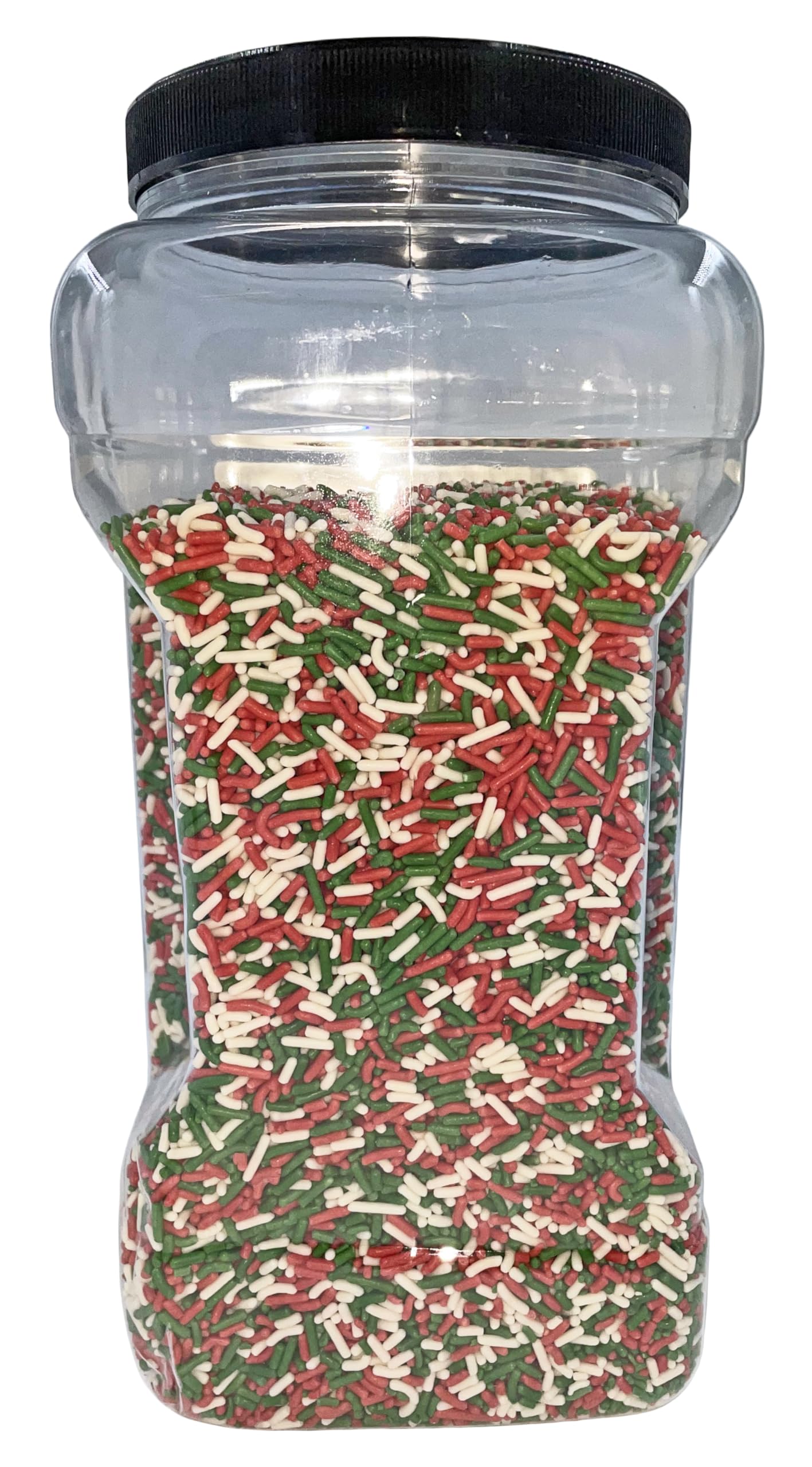 Bits N Things Red, White & Green Christmas Sprinkles | Holiday Blend | Topping & Decoration | 5 lb. Bulk Container
