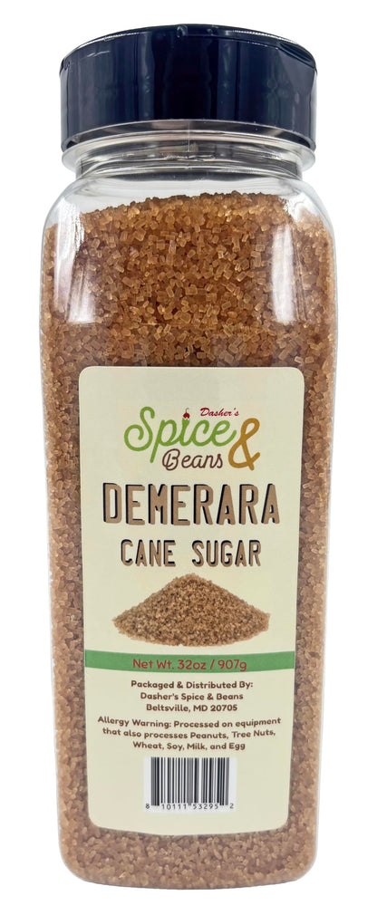 Demerara Cane Sugar | Dasher's Spice & Beans | 2 lb Container