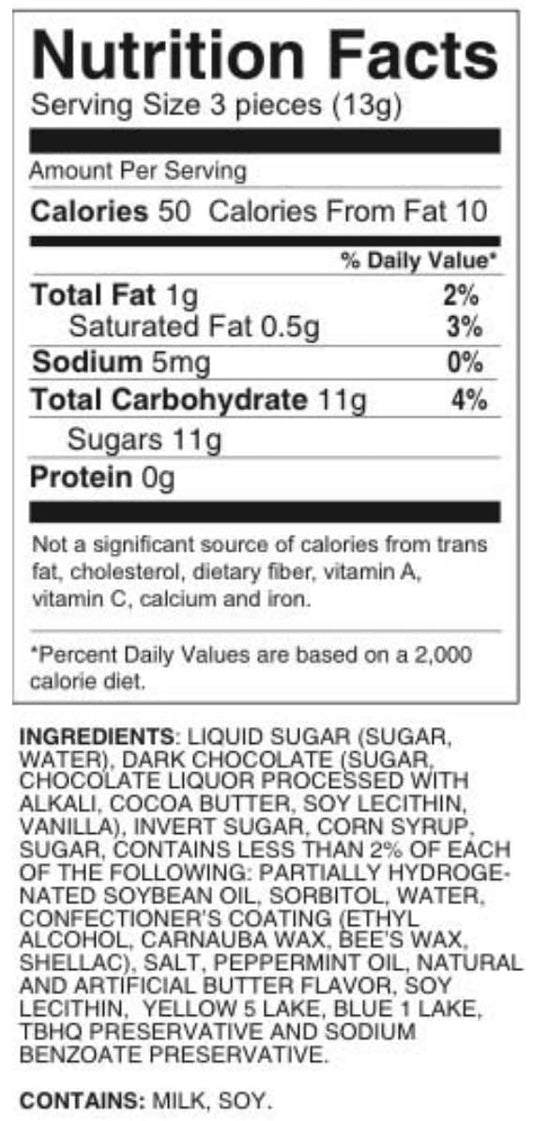 Bits N Things Thank You Buttermints, Individually Wrapped Soft Mint Candies - Pack of 100 (Chocolate Buttermint)