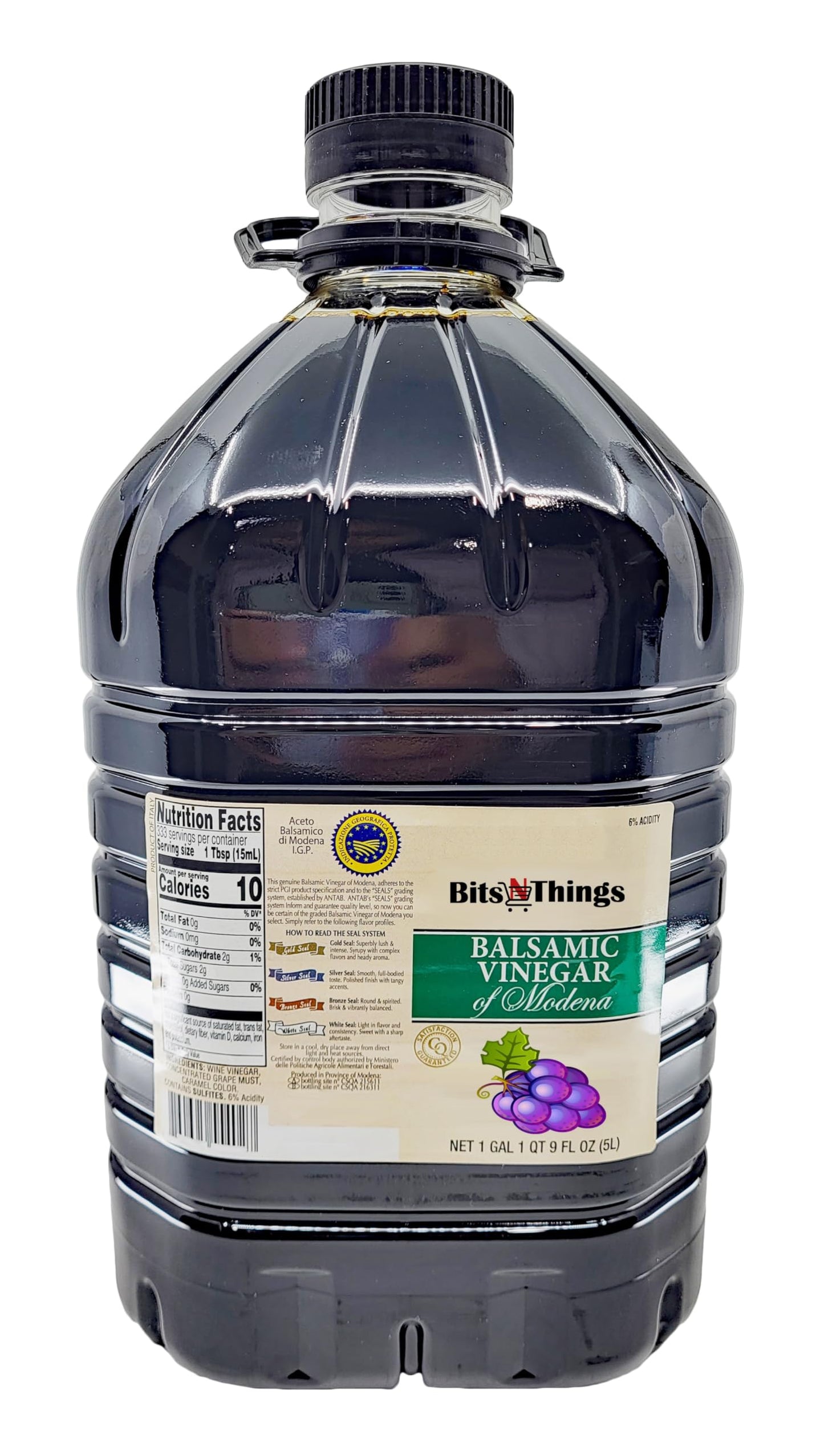 Balsamic Vinegar of Modena | Bits N Things | 169 Oz. (5L) Resealable Bottle