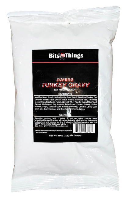 Bits N Things Superb Turkey Gravy Mix | No MSG Added | 16 oz.